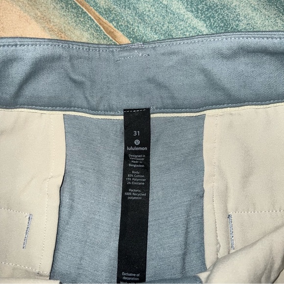 Lululemon Commission Short Classic 7“ CHBY/WHT Blue Men's Size 31 - Picture 3 of 6